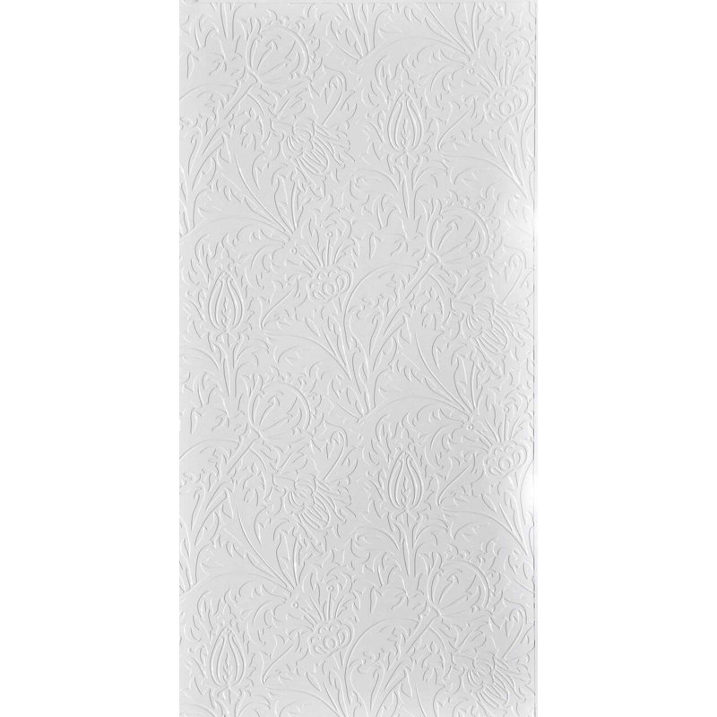 Nettle MirroFlex 4ft. x 8ft. PVC Glue up 3D Wall Panels - Gloss White (32 sq.ft./sheet)