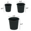 Pot de fleurs rond en plastique avec drainage-1633857388