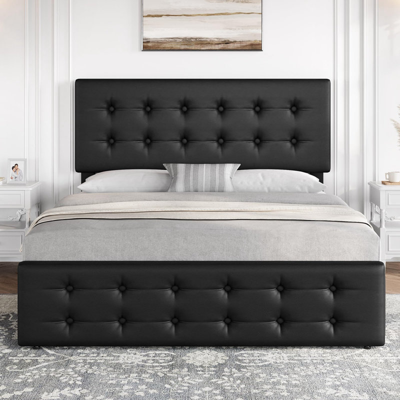 Stodder Platform Bed, Queen, Black