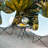 Round Glass Foldable Outdoor Side Table , 18 " W 18 " D