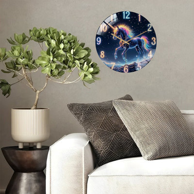 Horloge murale en forme de licorne