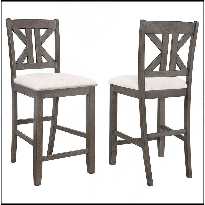 Tabouret de bar gris et kaki clair Barn (ensemble de 2)