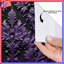 Rideaux de douche mauve à motif floral extra long-130093857