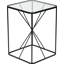 Butoves Glass Top Frame End Table