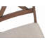 Chaise de salle à manger, ensemble de 2, côté, rembourré, cuisine, tissu de salle à manger, structure en bois de noyer, transitionnel