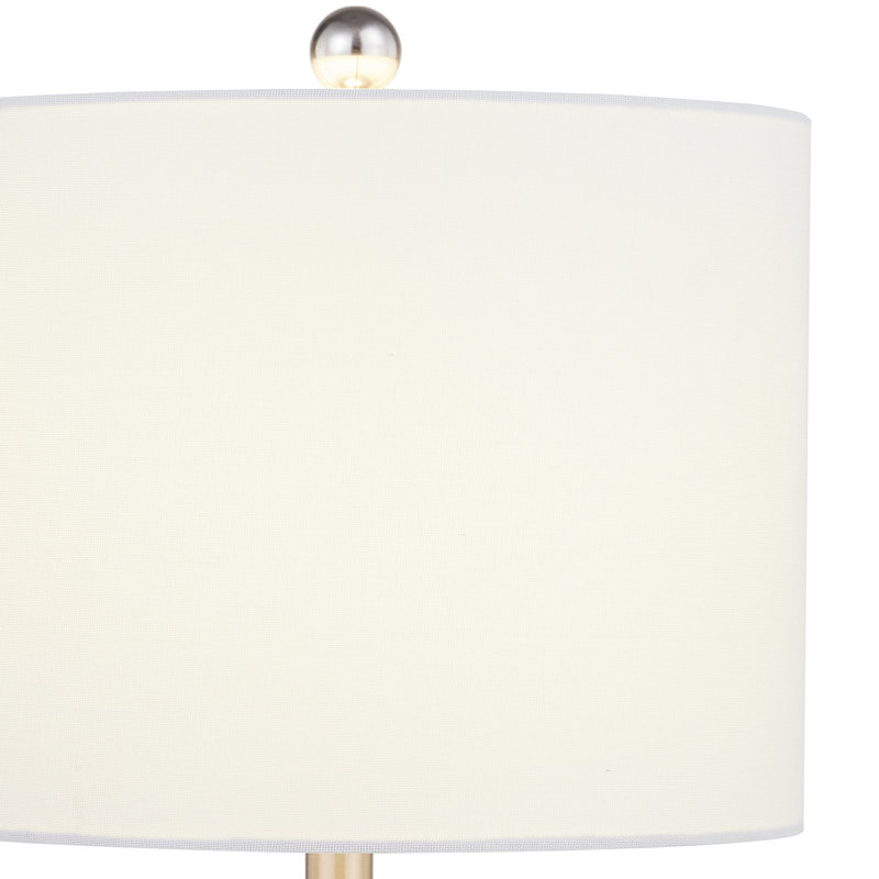 23.5'' Blue And White Glass Table Lamp For Living Room/bedroom