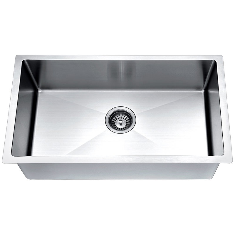 ADA 30" x 18" Singel Bowl 304 Stainless Steel Undermount Kitchen Sink