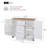 Rolling Kitchen Island With Storage, Kitchen Cart With Rubber Wood Top, 3 Drawer, 2 Slide-Out Shelf And Internal Storage Rack, Kitchen Island On Wheels With Spice Rack & Tower Rack, White-529686055