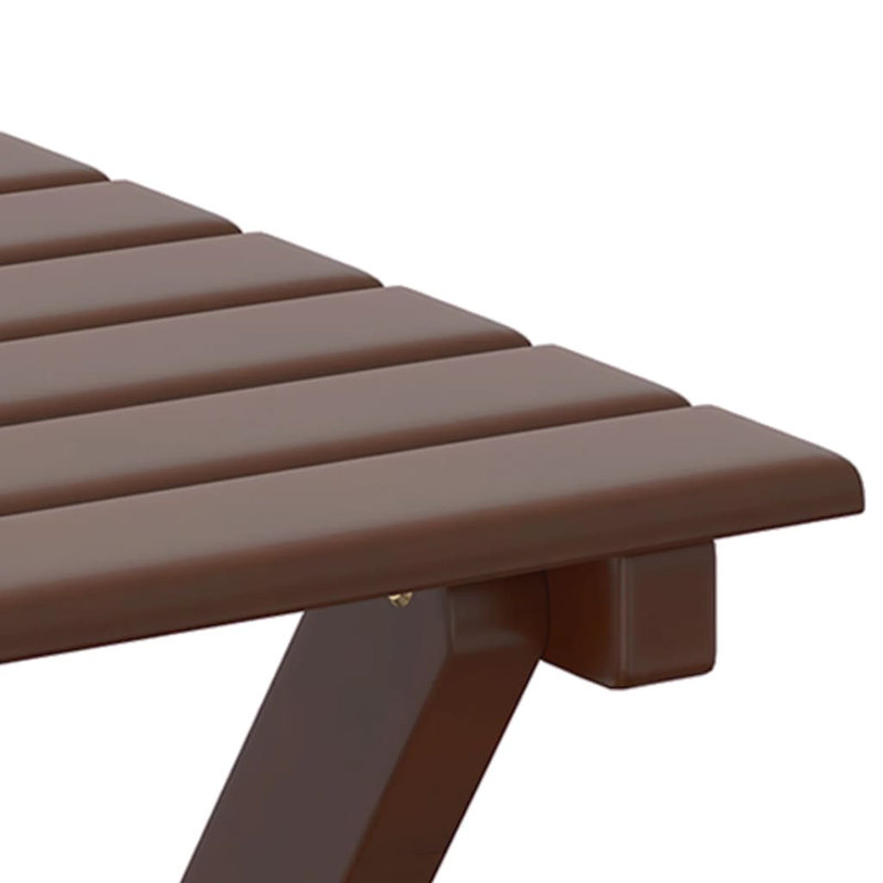 Side Table Foldable Solid Wood Poplar, Brown