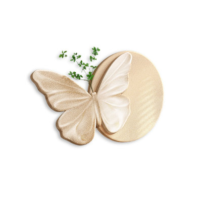 French butterfly sandstone cream style decorative painting -  FOLVOJ, FOL785859790843WALLART0331-A30