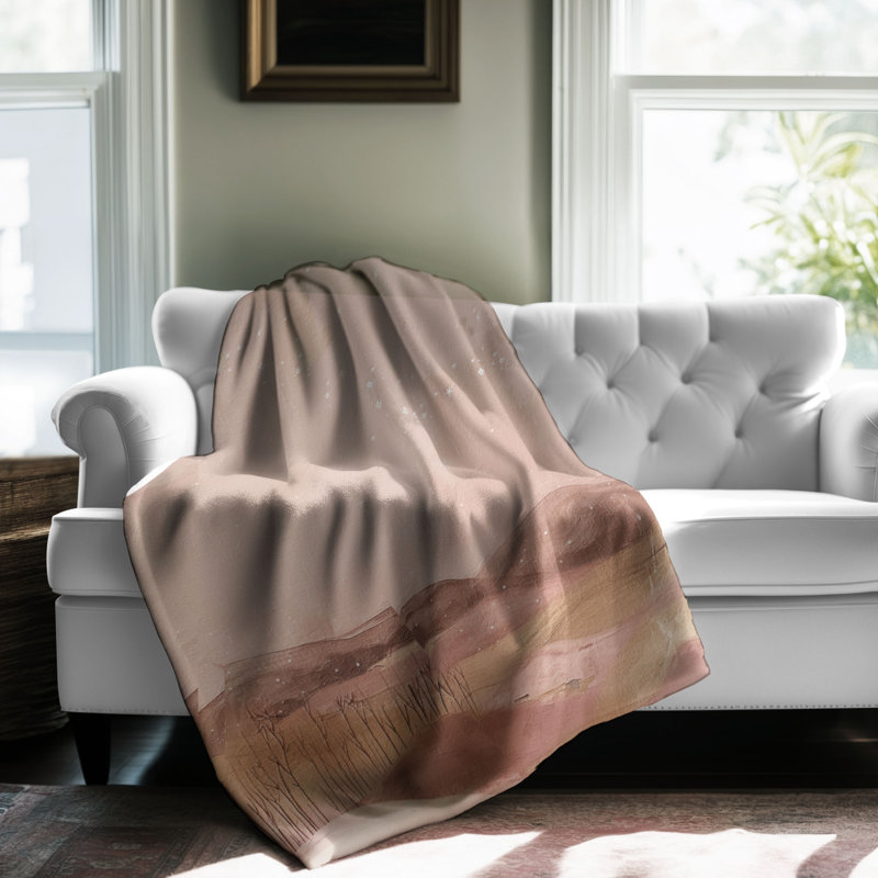 Jeté rose Boho Vistas - 1 pièce de qualité supérieure Sherpa, L 60 po x L 80 po