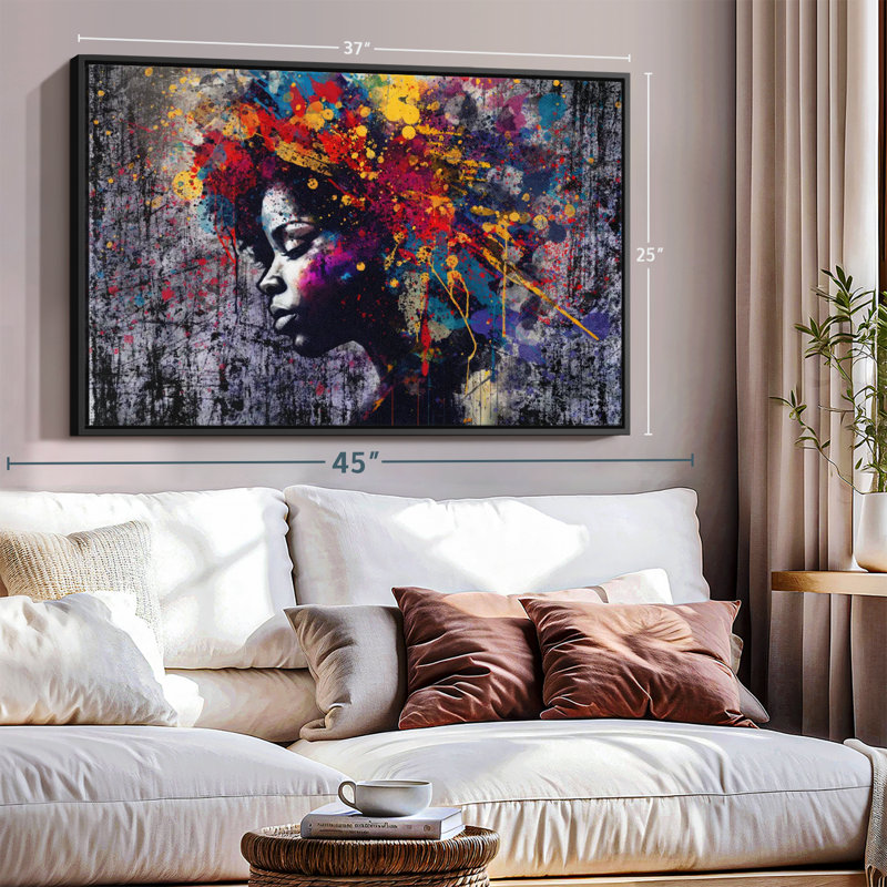 Personnes « Afro Abstract », H 37 po x l 25 po
