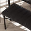 Ensemble de table de salle à manger 4 personnes - Table rectangulaire en bois avec structure en acier, 2 chaises et banc rembourrés, style rétro industriel, peu encombrant pour les petits espaces, noir-112557546-112557549-112557551