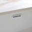 Comptoir de meuble-lavabo en marbre 43 po, comptoir de salle de bain avec lavabo central encastré rectangulaire et dosseret de 4 po de hauteur, comptoir pré-percé, blanc de Carrare avec veines