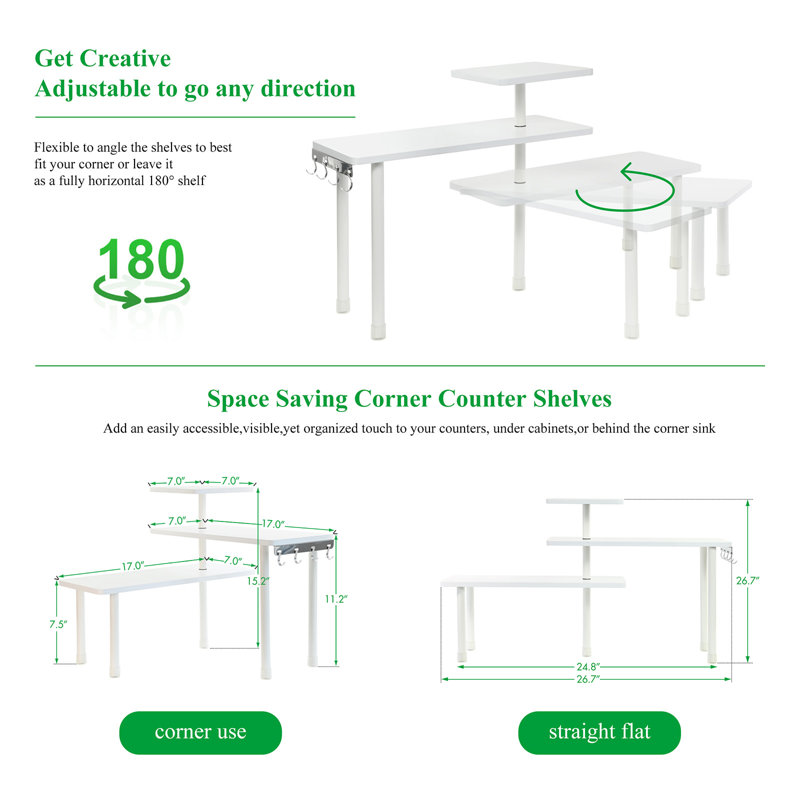 Cabinet Shelving Rack, White