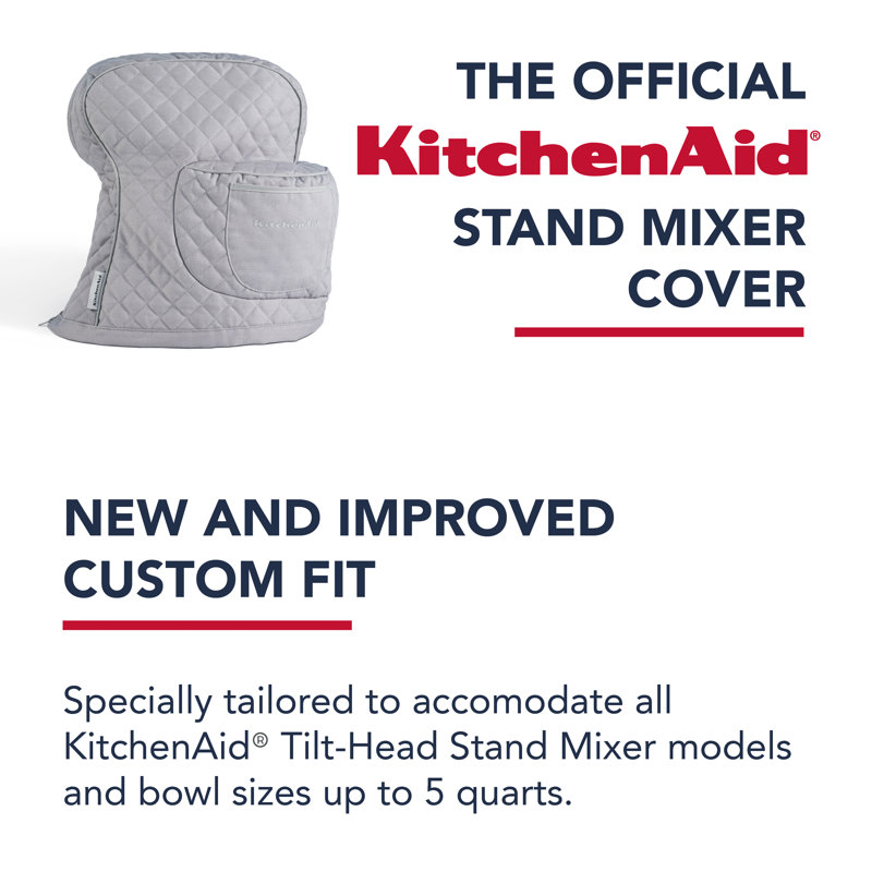 KitchenAid® Quilted Fitted Mixer Cover, Gray