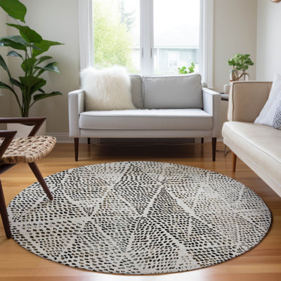 Jurnee Washable Geometric Indoor / Outdoor Rug