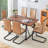 Rectangular Pedestal Dining Table Set-581561043