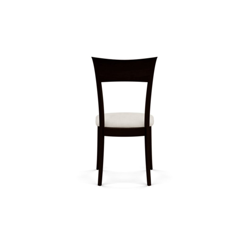 Ingrid Upholstered Dining Chair, Saddle Cherry, White Leather