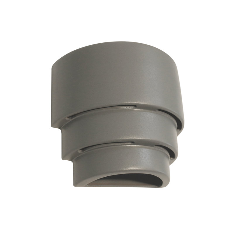 Dara Ceramic Flush Mounted Sconce, Dark Gray
