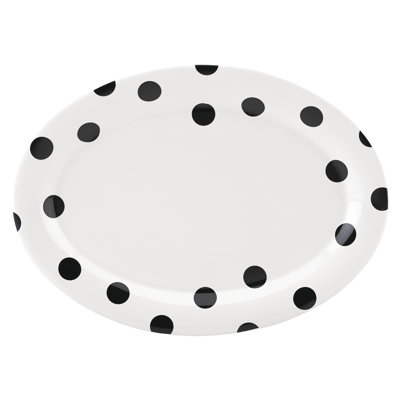 Deco Dot Stoneware Platter