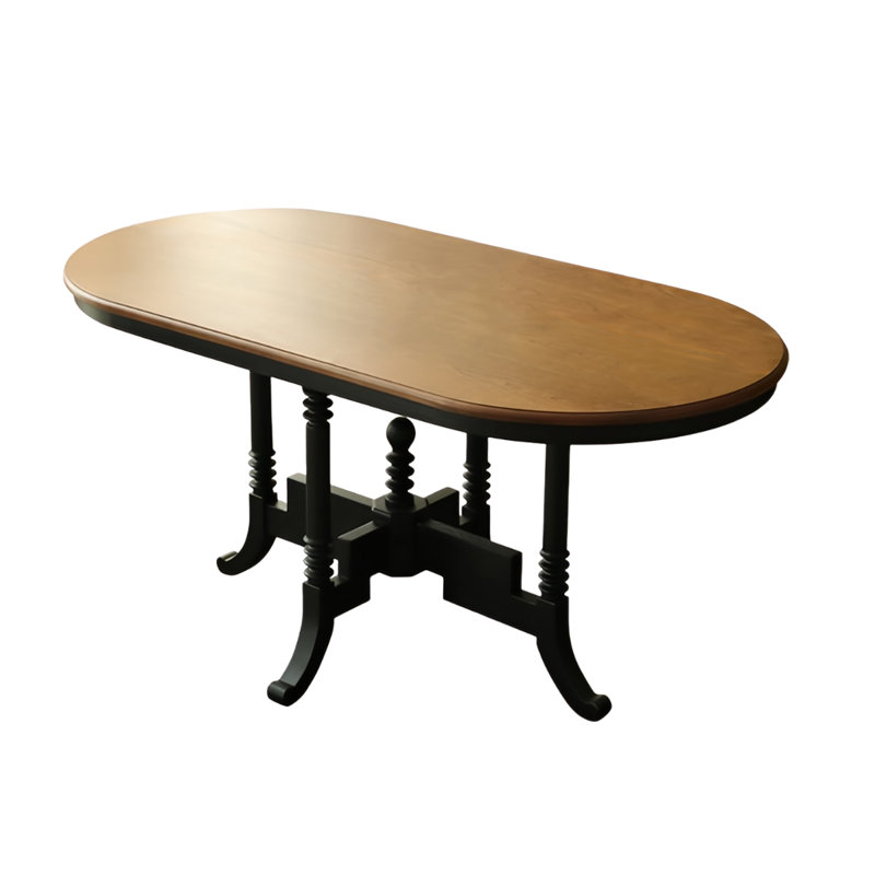 Table de salle à manger ovale l 31,49 po Kaitie, H 29,52 po x L 70,86 po x l 31,49 po