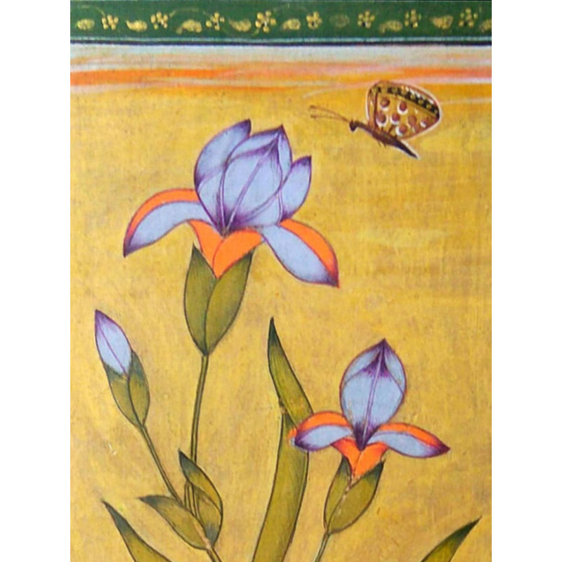 Papillon volant sur une fleur | Aquarelle sur papier fait à la main | Par Gaurav Rajput