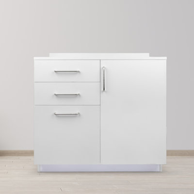 Physician Office Ready To Assemble Base Kitchen Cabinet With 3-Drawers and 1-Door