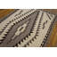 Antique Navajo Native American Medallion White and Black Color Flatweave Rug