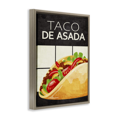 Taco Classic Meal Floating Frame, design by Kim Allen