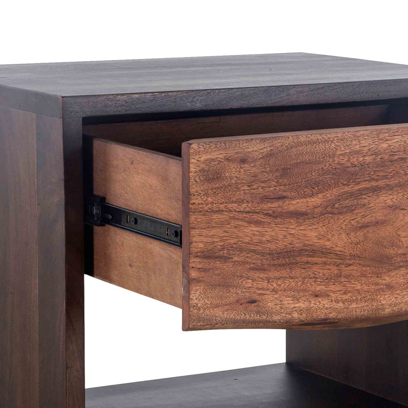 Palermo 1 - Drawer Solid Wood Nightstand