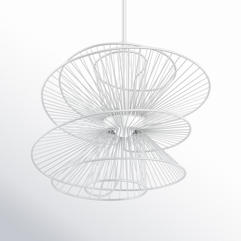 Kemi 2 - Light LED Unique/Statement Pendant, Black, 30.75" H x 26" W x 26" D