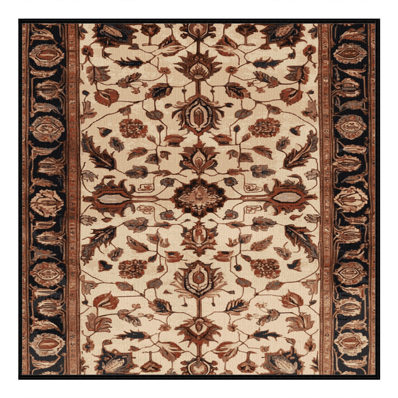 Tapis brun lavable à la machine, Carré 3 pi