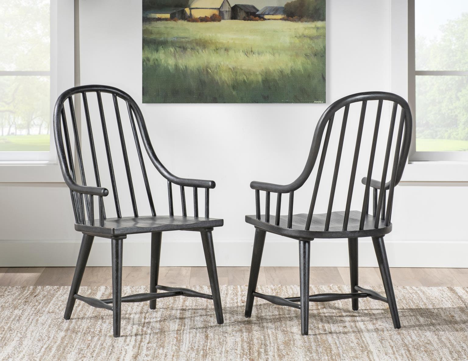 Country Living Windsor Arm Chair 1, Black
