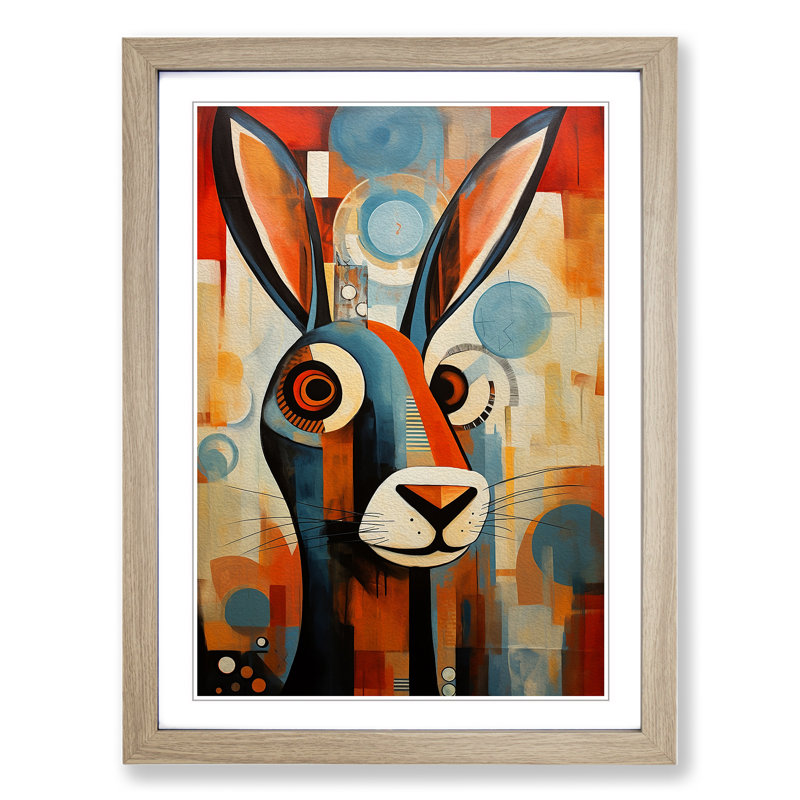 Hare Constructivism Art - Framed Print