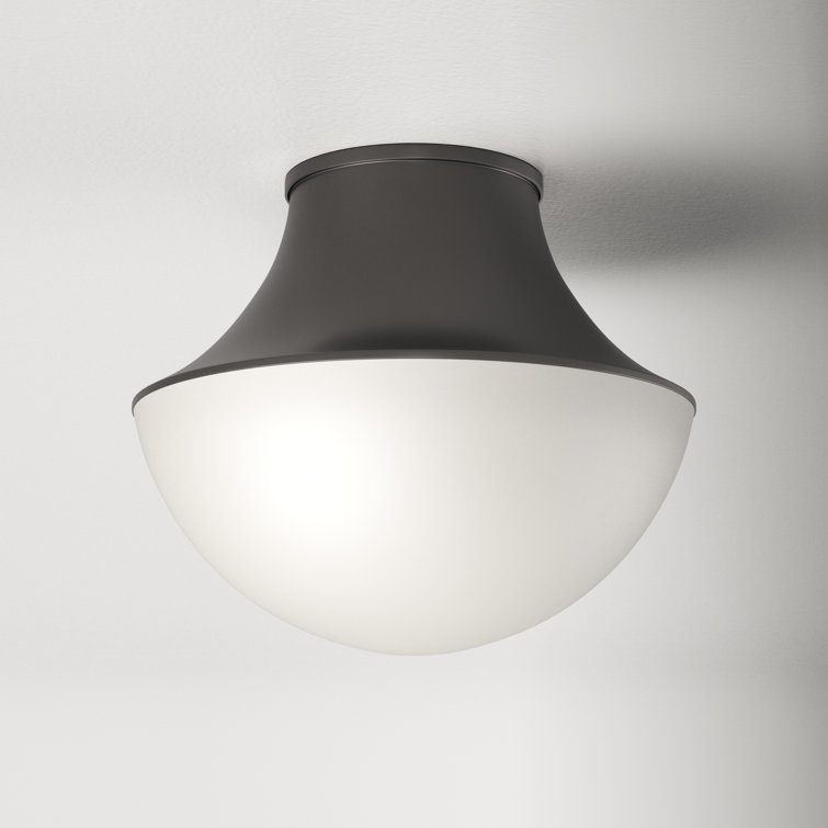 Alistair Single Light Glass Flush Mount
