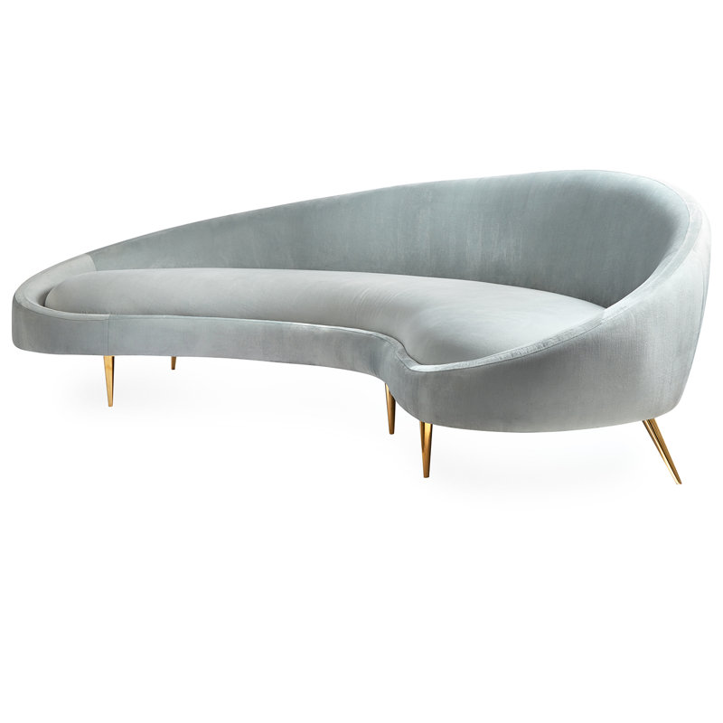 Ether Curved Sofa, Bergamo Azure
