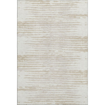Premium Machine Washable Prisco Ivory Rug