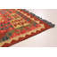 Tapis rouge / beige en laine Kilim Beeching