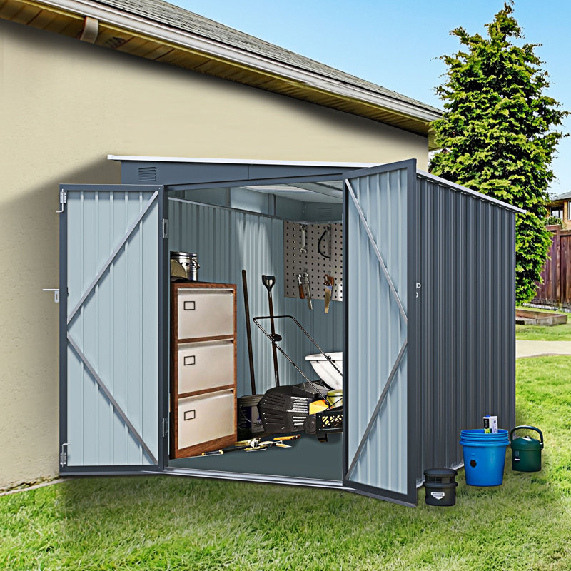 Remise de rangement extérieure avec portes doubles verrouillables