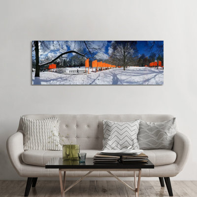 360 Degree View Of Gates In An Urban Park - Wrapped Canvas Panoramic Print