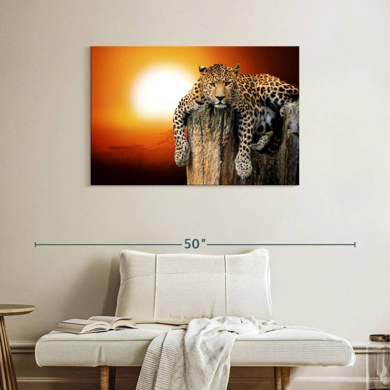 Brampt Lounging Leopard, 26" H x 39" W