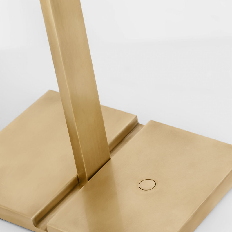 Linea Standard Lamp, Hand Rubbed Antique Brass