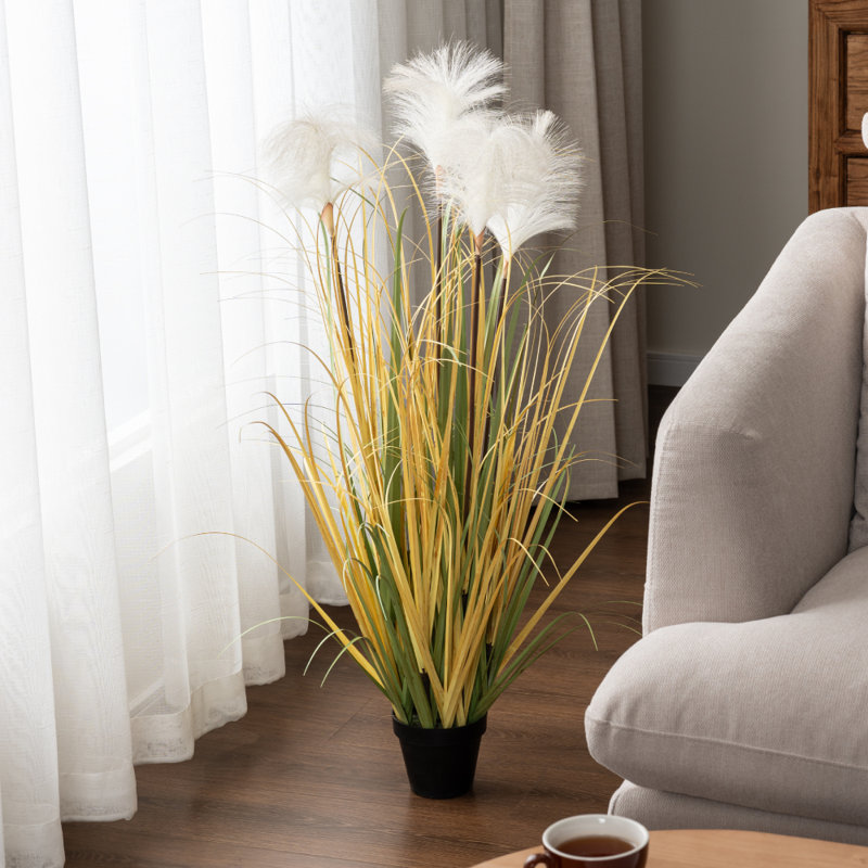 100.1cm Faux Grass Tree in Planter