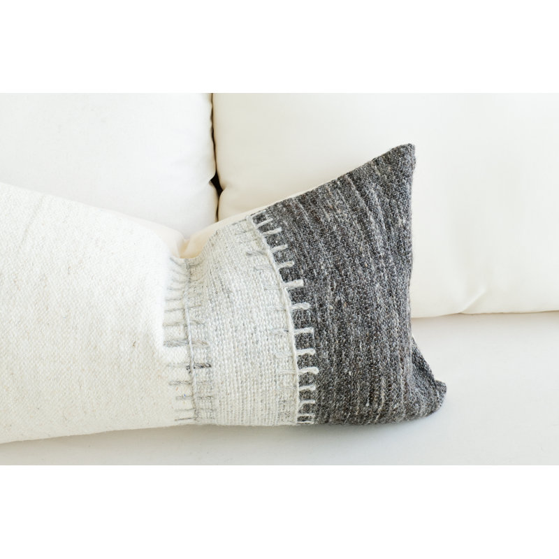 Gray and White Textured Lumbar