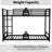 Metal Twin Over Twin Bunk Bed/ Heavy-Duty Sturdy Metal/ Noise Reduced/ Safety Guardrail/No Box Spring Needed-880668725