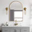 Miroir mural arqué en alliage d'aluminium, miroir de meuble-lavabo en verre HD, miroir décoratif moderne pour chambre à coucher, salon, entrée-467738988-467740307