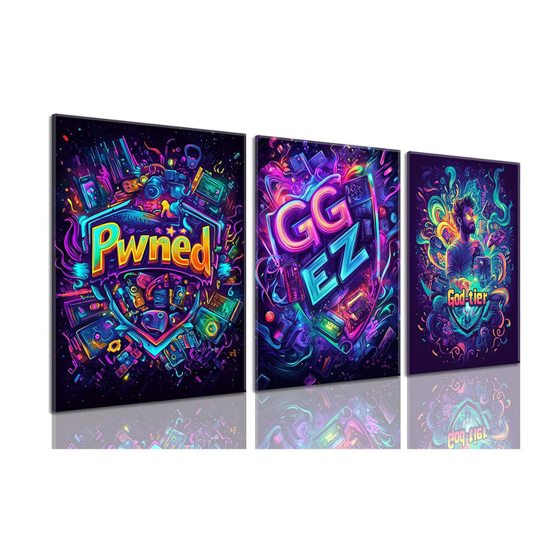 Framed Wall Art on Canvas, 40cm H x 60cm W