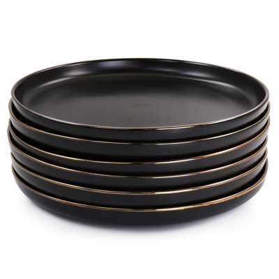 Ensemble d'assiettes en grès 6 pièces Elama Arthur