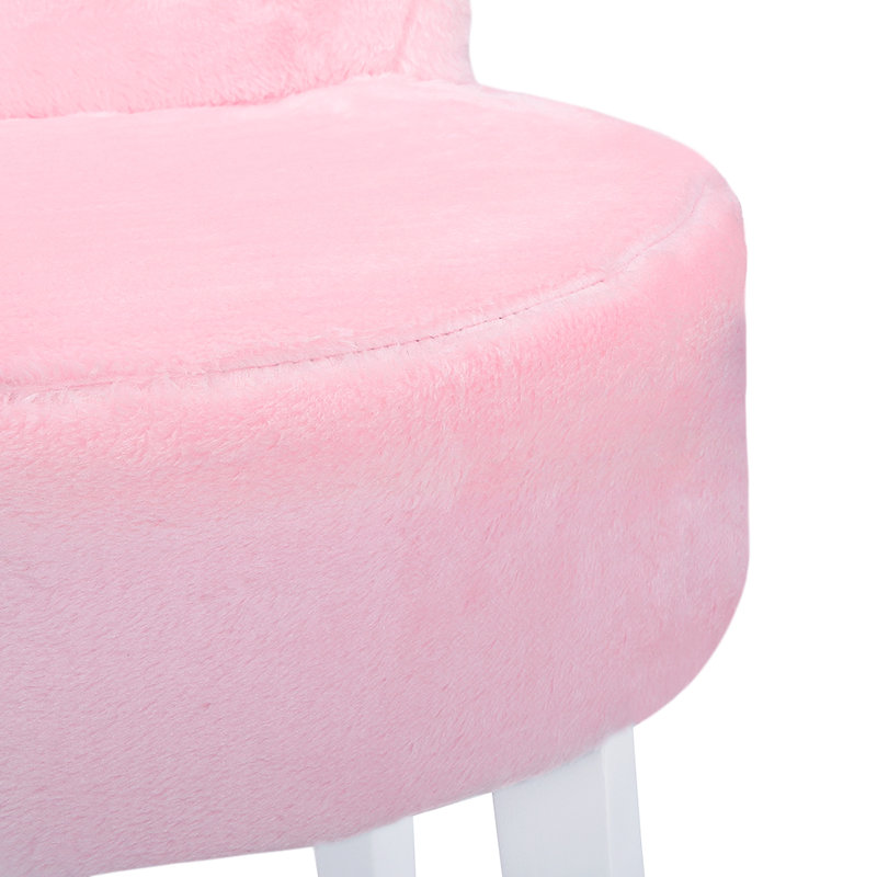 Weathers Solid Wood Accent Stool, Pink